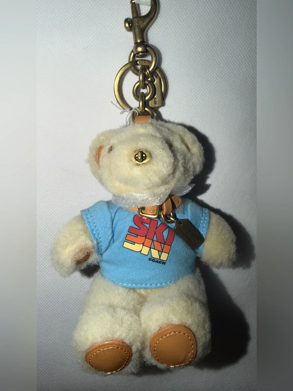 COACH Shearling Ski Bear Charm